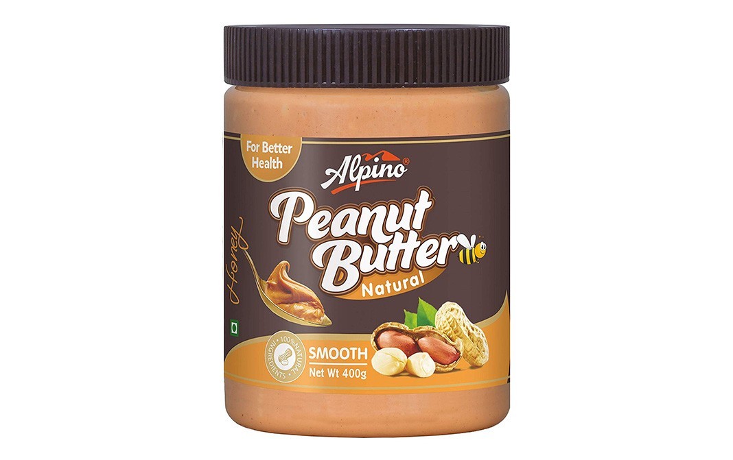 Alpino Honey Peanut Butter Natural Smooth   Plastic Jar  400 grams